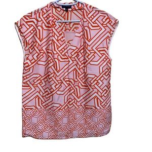 The Limited short sleeve pattern shirt in orange - size xs